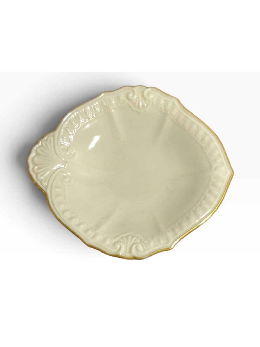 Lenox Vintage Chadwick Shell Candy Trinket Dish 24K Gilt Gold Trim